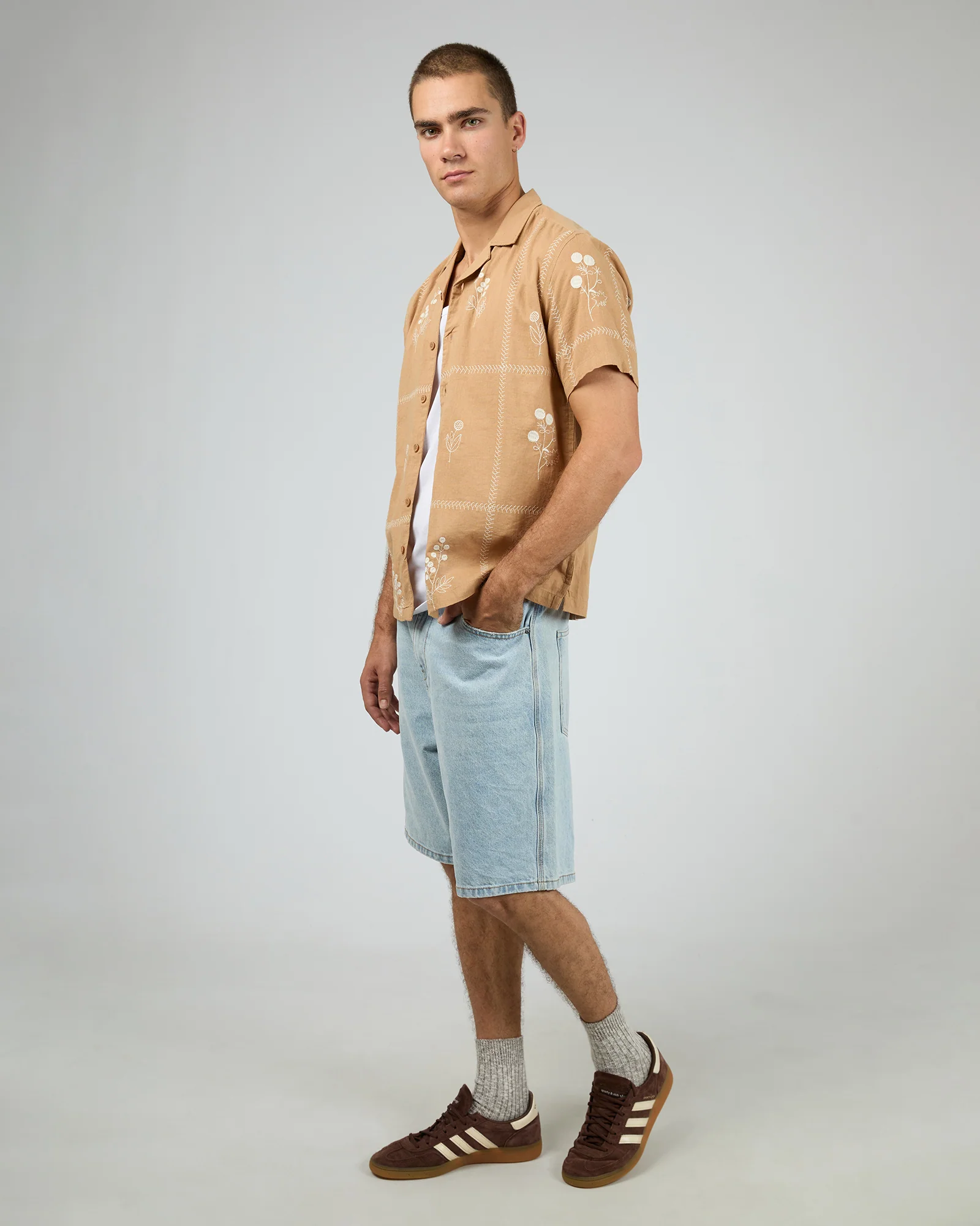 Plains Short Sleeve Shirt Tan - Image 5