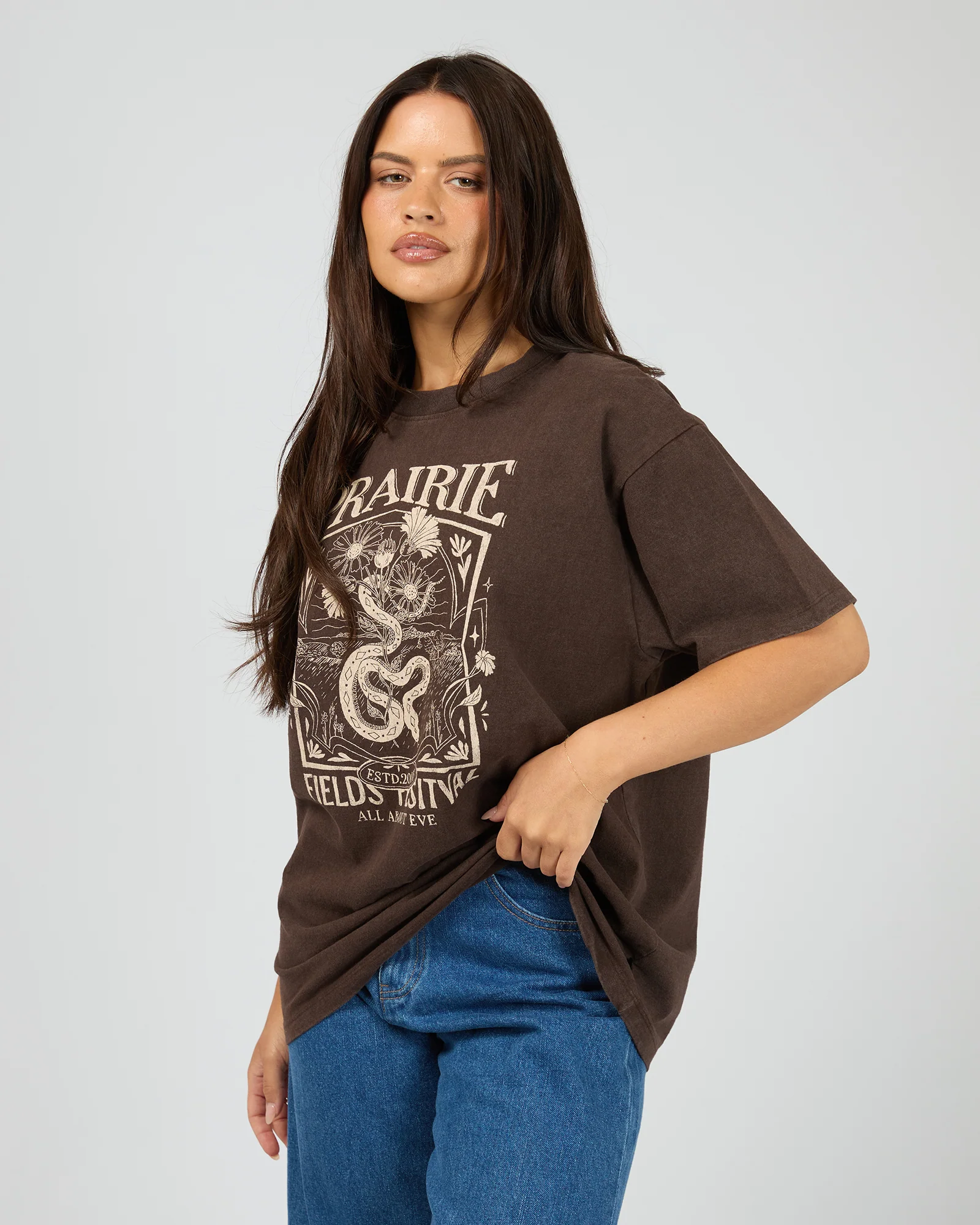Prairie Relaxed Tee Brown - Image 4