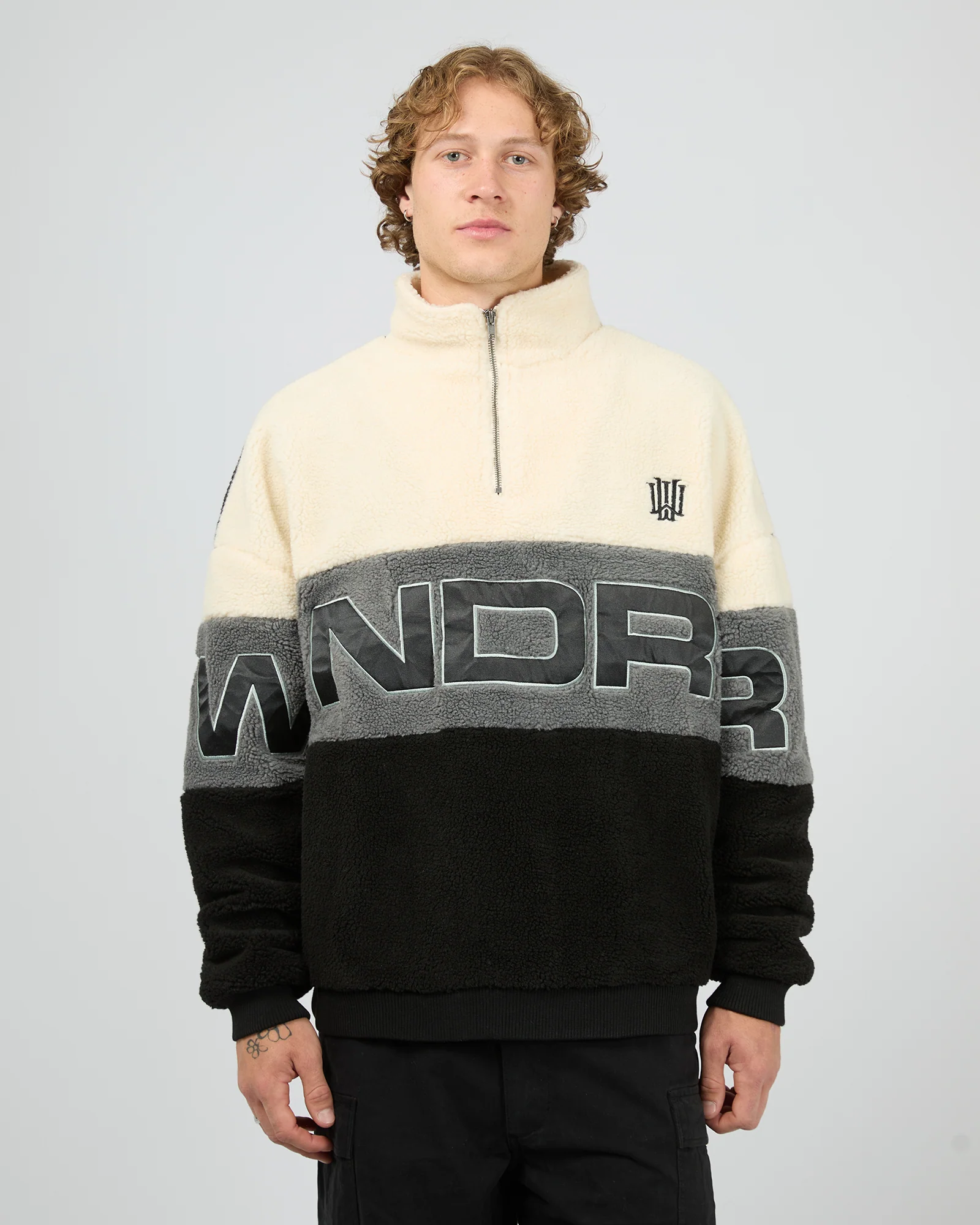 Primer 1/4 Zip Sherpa Fleece Sweat Multicoloured