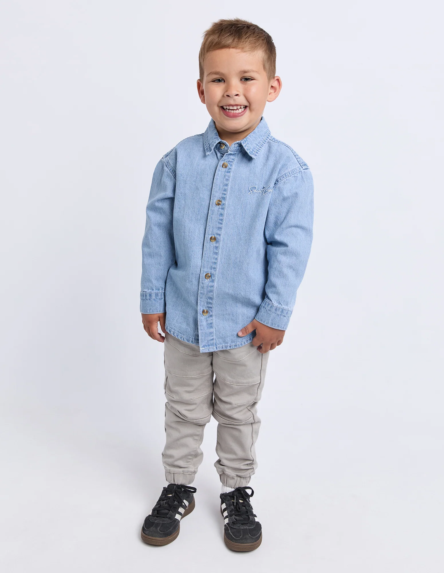 Kids Prize Script Shirt Light Blue - Image 2