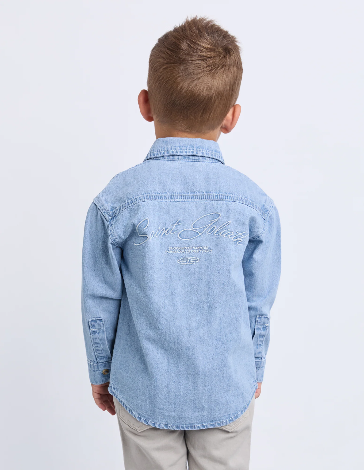Kids Prize Script Shirt Light Blue - Image 3