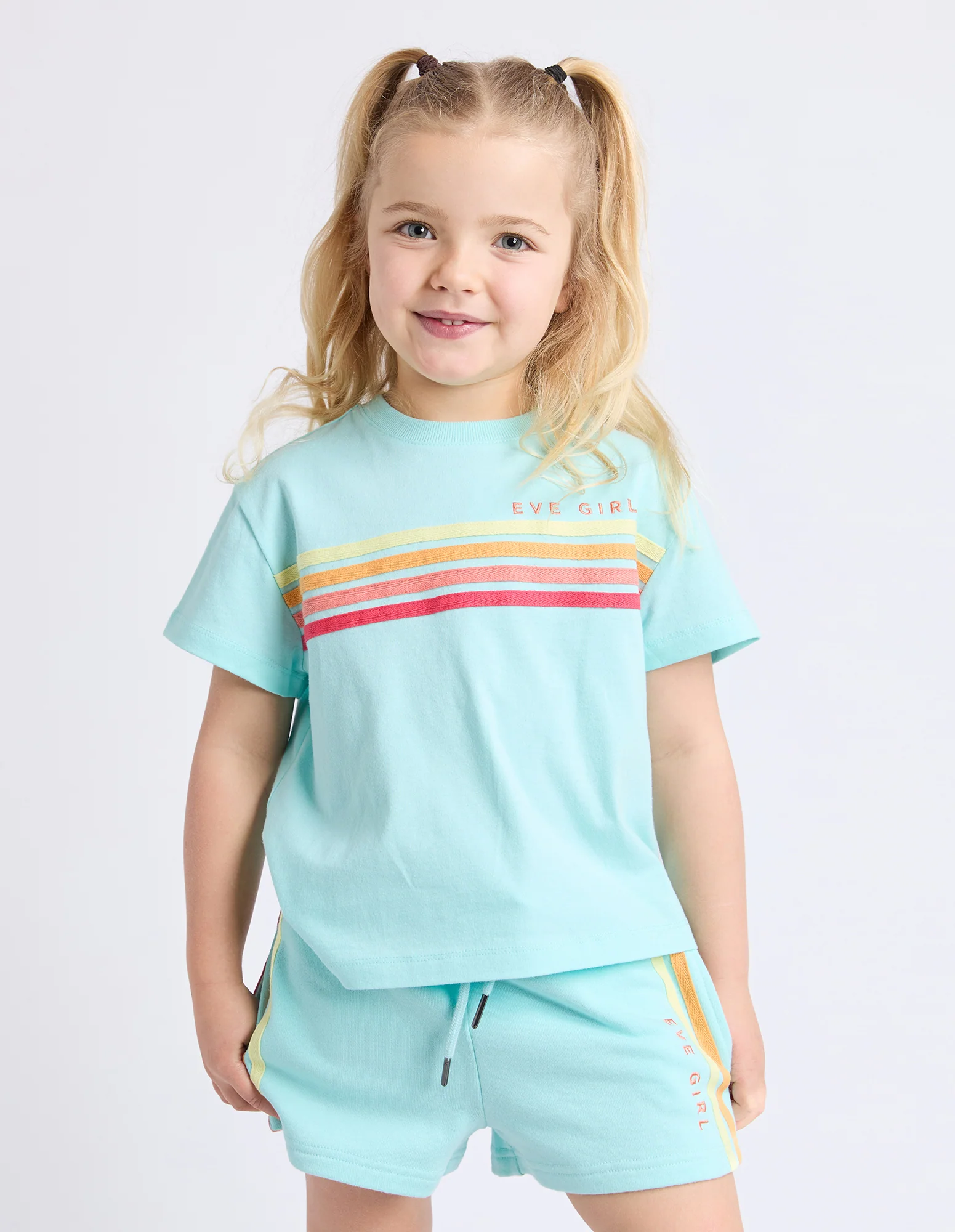 Kids Retro Tee Light Blue