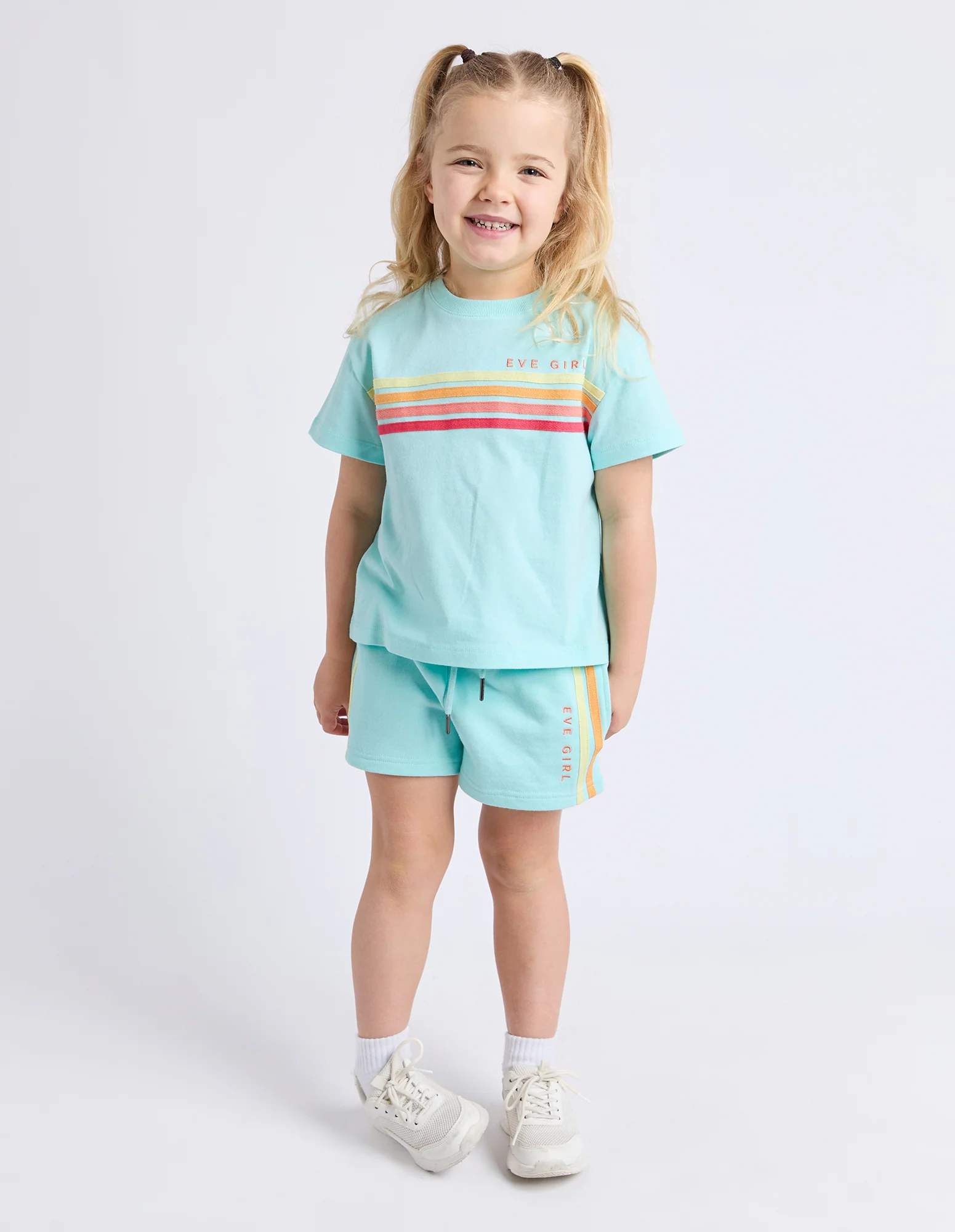 Kids Retro Tee Light Blue - Image 2