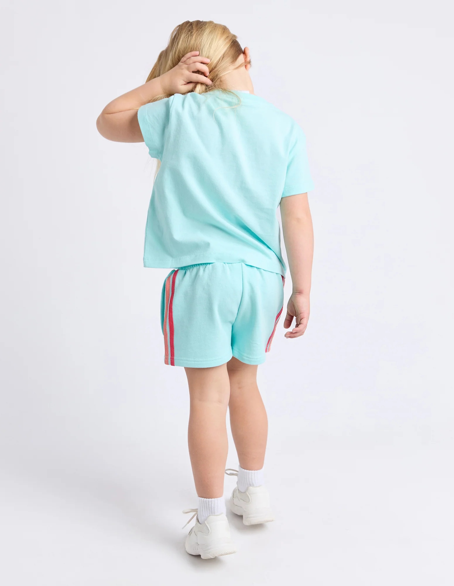 Kids Retro Tee Light Blue - Image 3