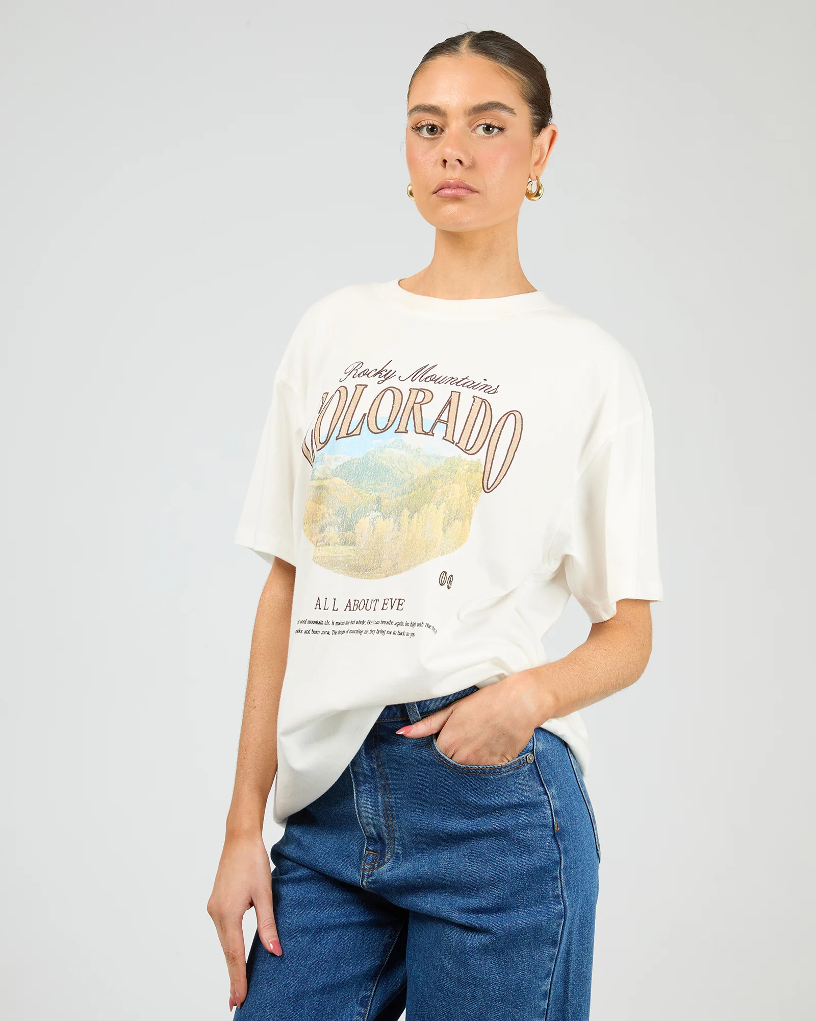 Rocky Mountains Relaxed Tee Vintage White - Image 4