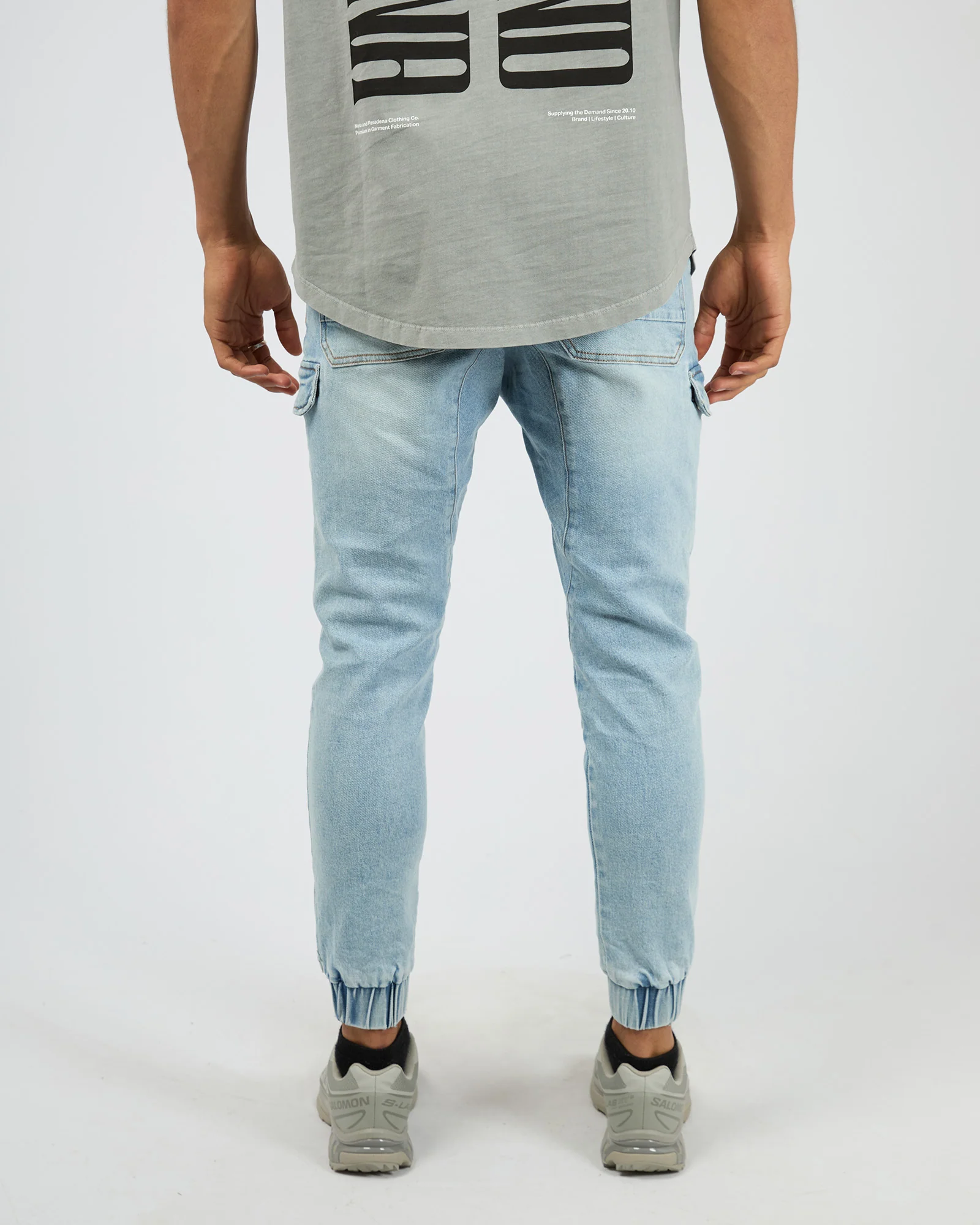Salem Cargo Jogger Crystal Blue Sunbleached Blue - Image 3