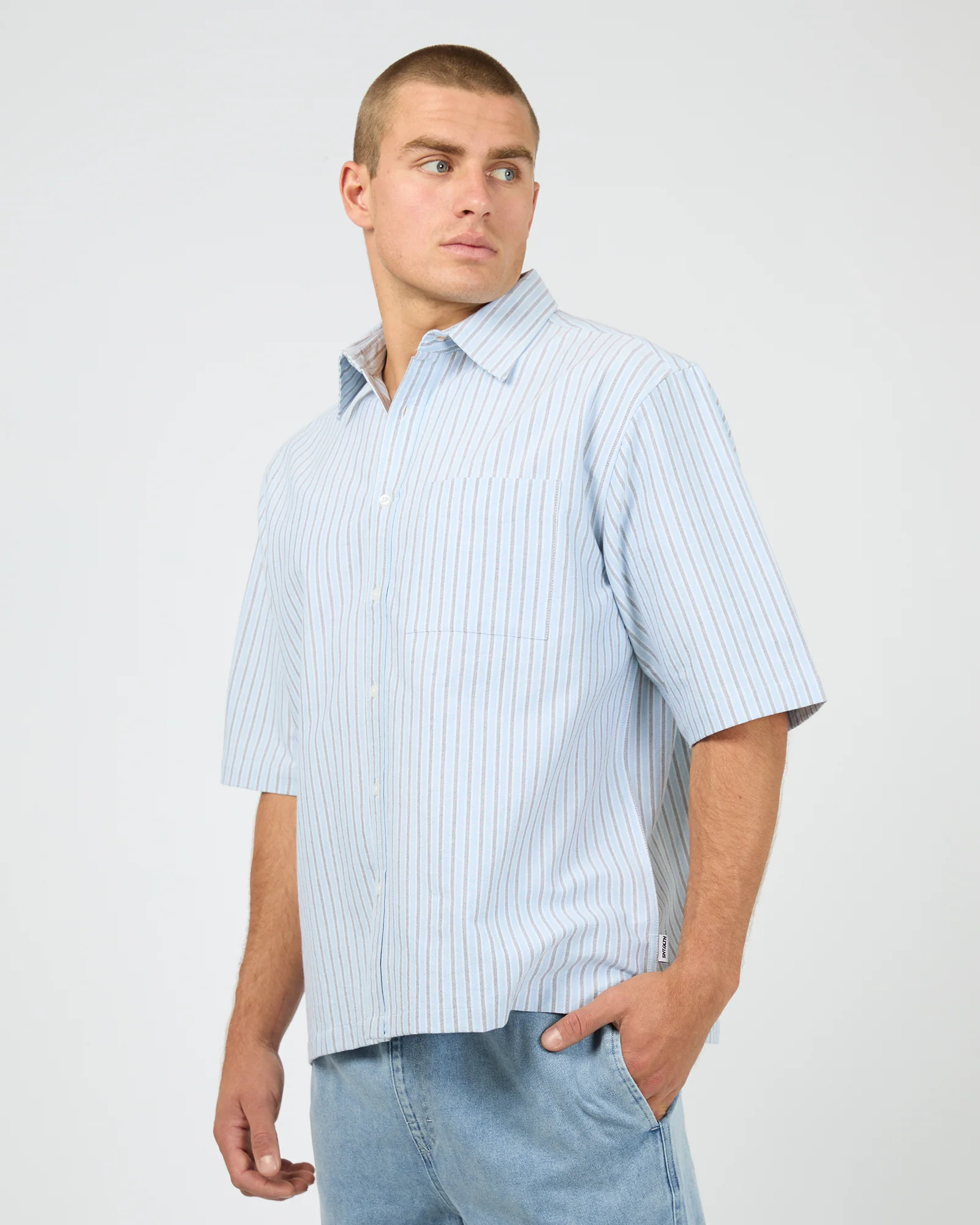 Saville Short Sleeve Shirt Blue - Image 2