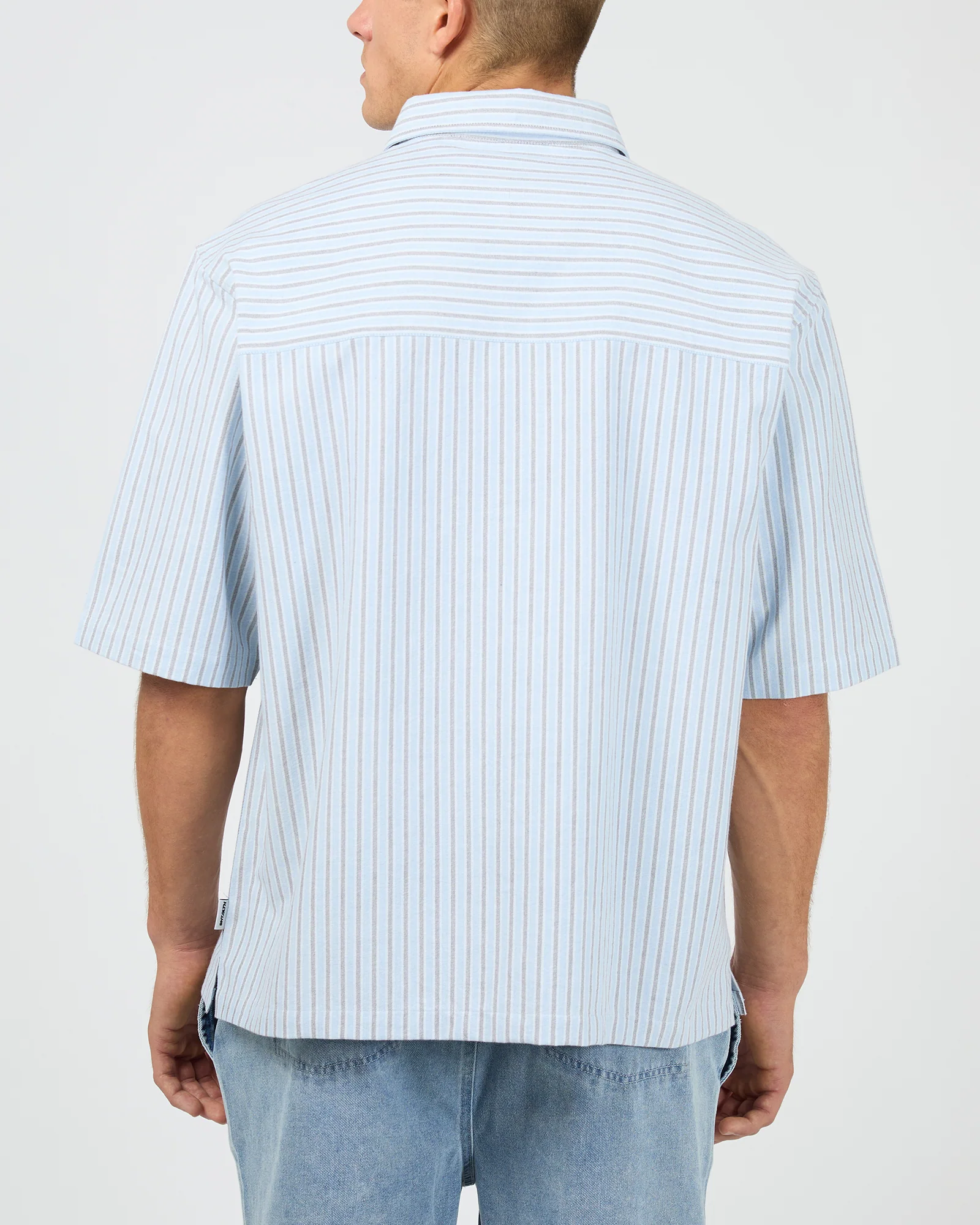 Saville Short Sleeve Shirt Blue - Image 6