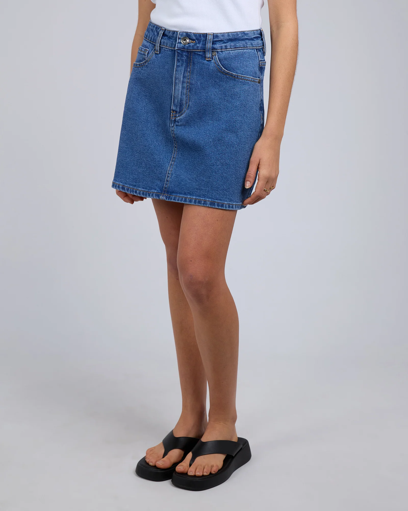 Selina Skirt Comfort Mid Blue - Image 4