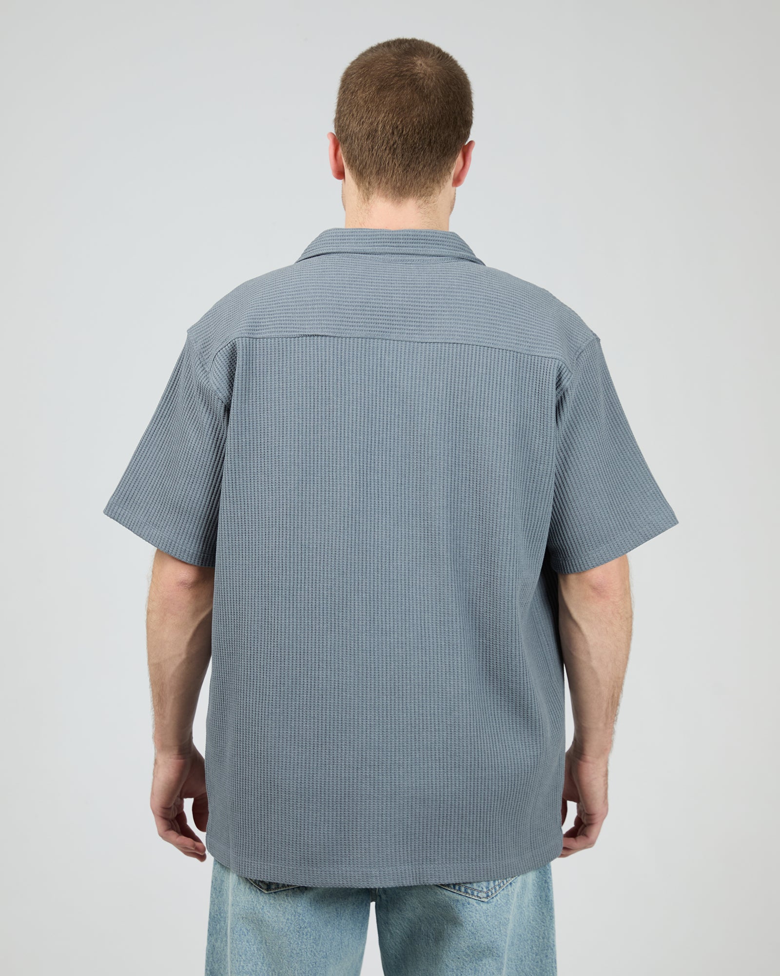 Session Waffle Shirt Steel - Image 3