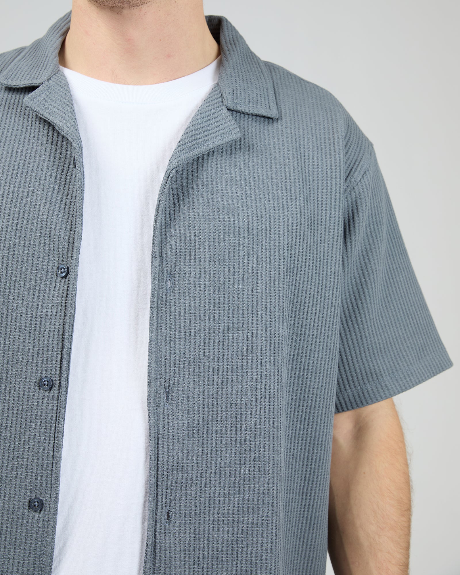 Session Waffle Shirt Steel - Image 5