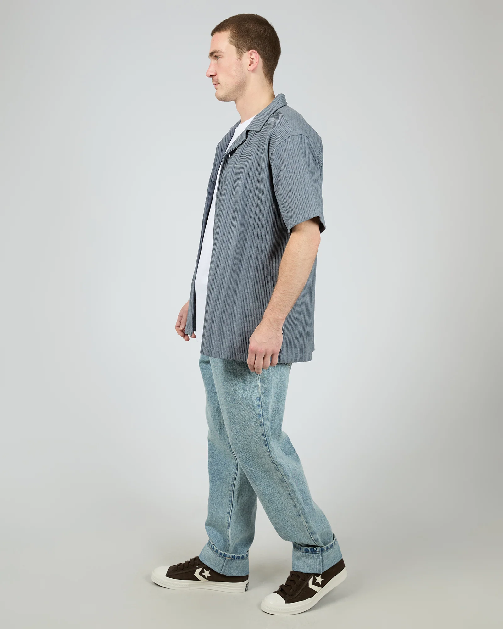 Session Waffle Shirt Steel - Image 6