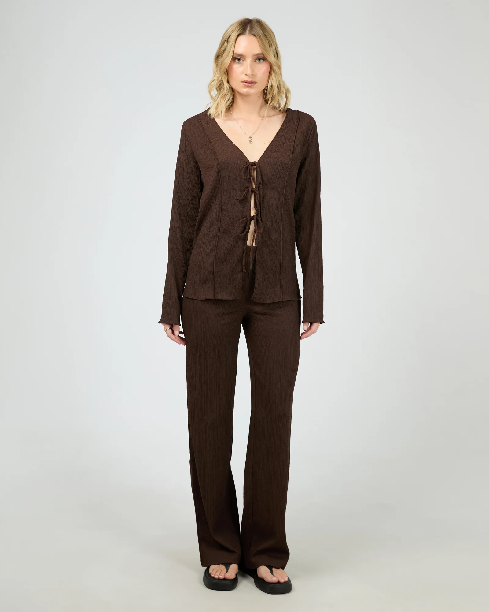 Shania Knit Pant Brown - Image 2