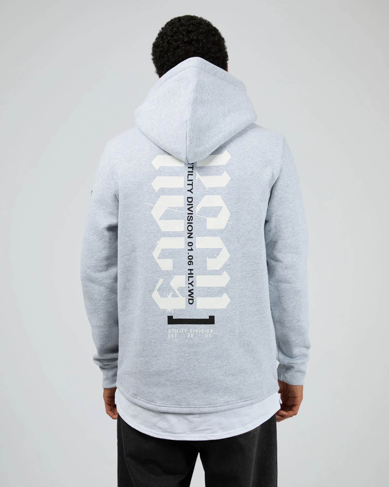 Sharp Layered Hoodie Grey Marle - Image 3