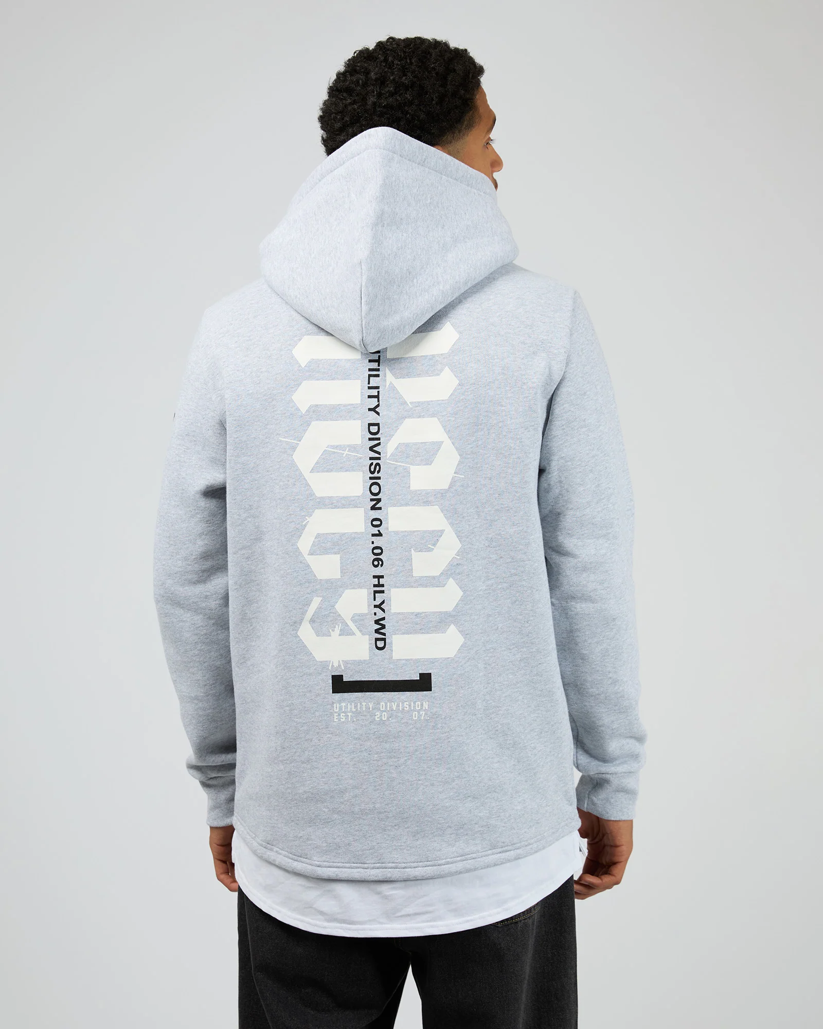 Sharp Layered Hoodie Grey Marle - Image 5