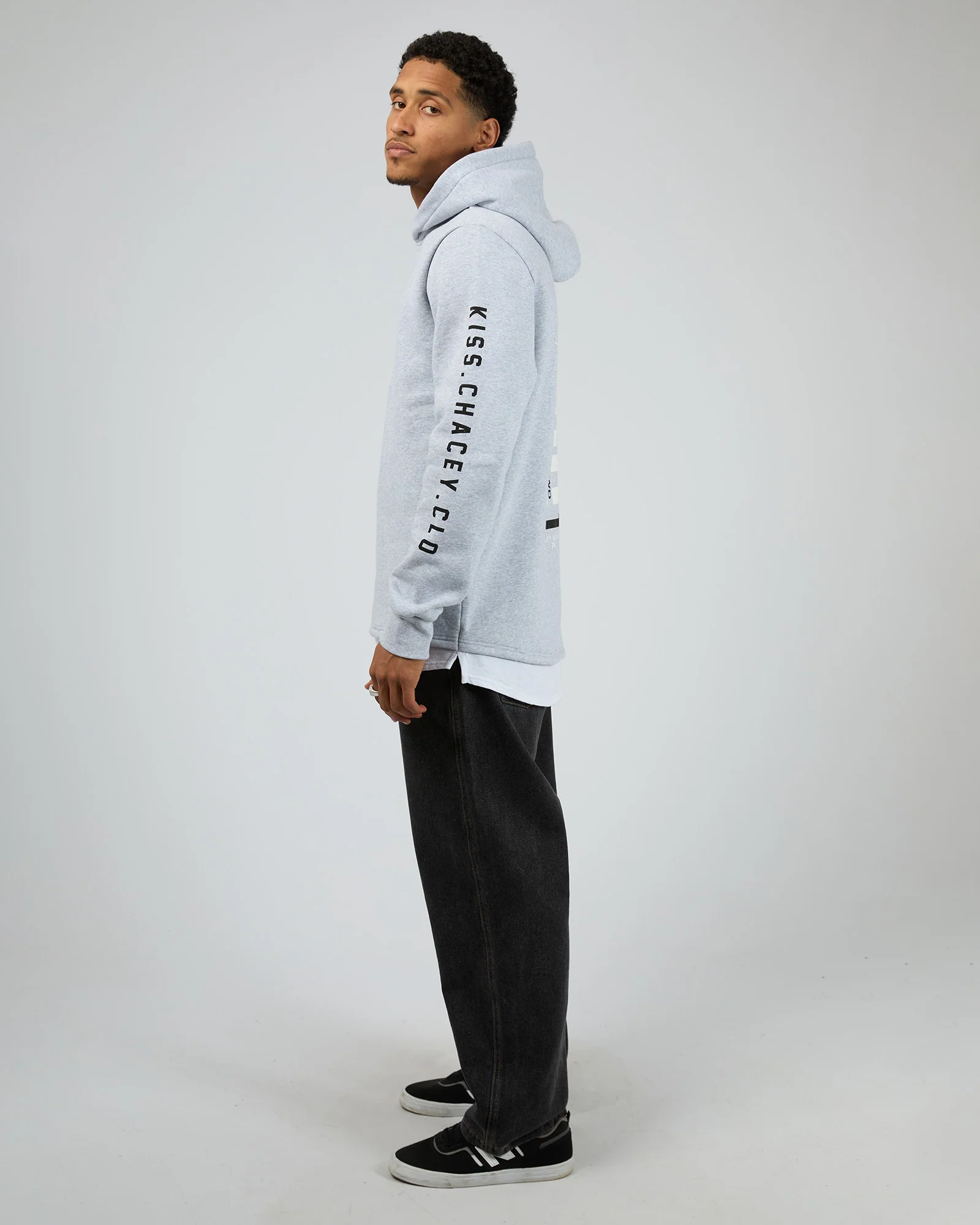 Sharp Layered Hoodie Grey Marle - Image 6