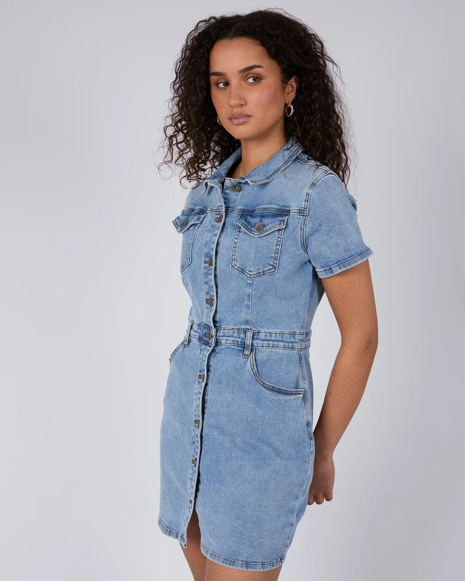 Shay Mini Dress Light Blue - Image 4