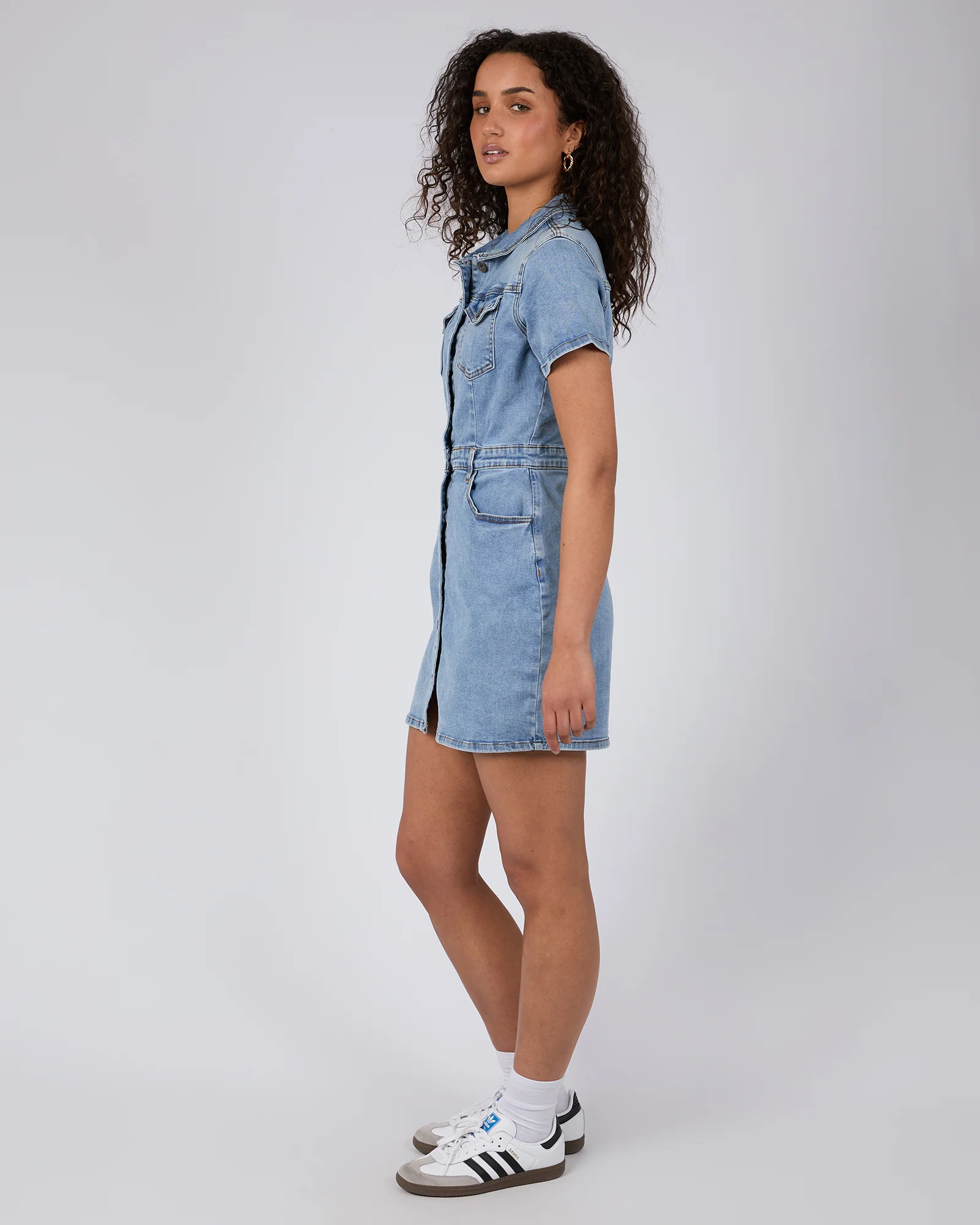 Shay Mini Dress Light Blue - Image 6
