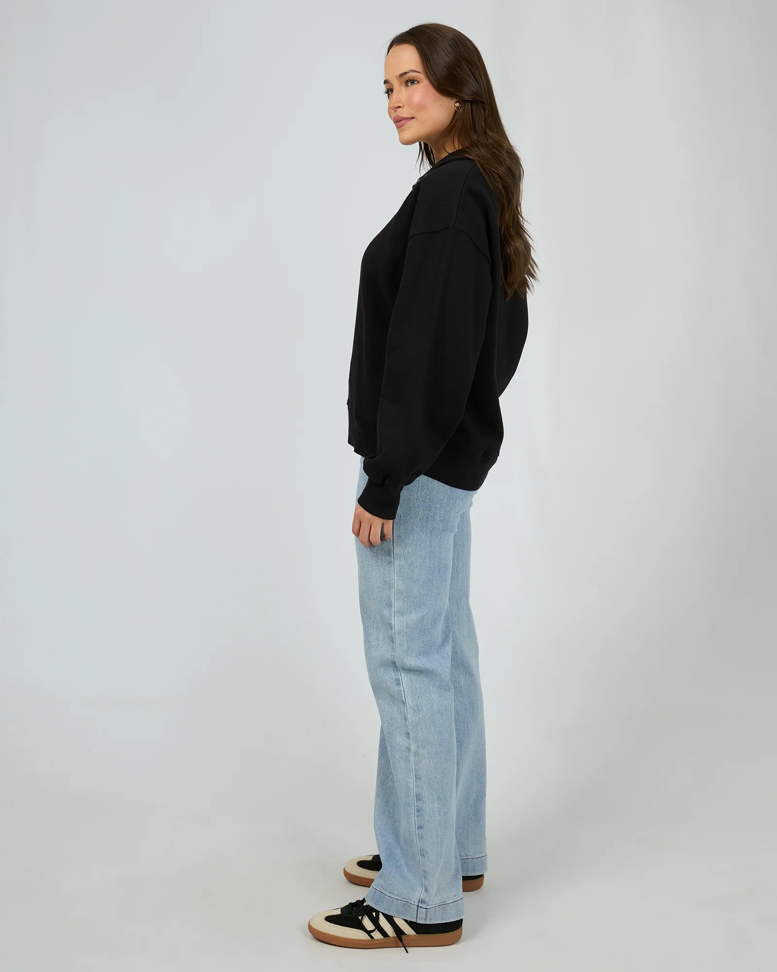 Silent Luxe 1/4 Zip Crew Black - Image 6