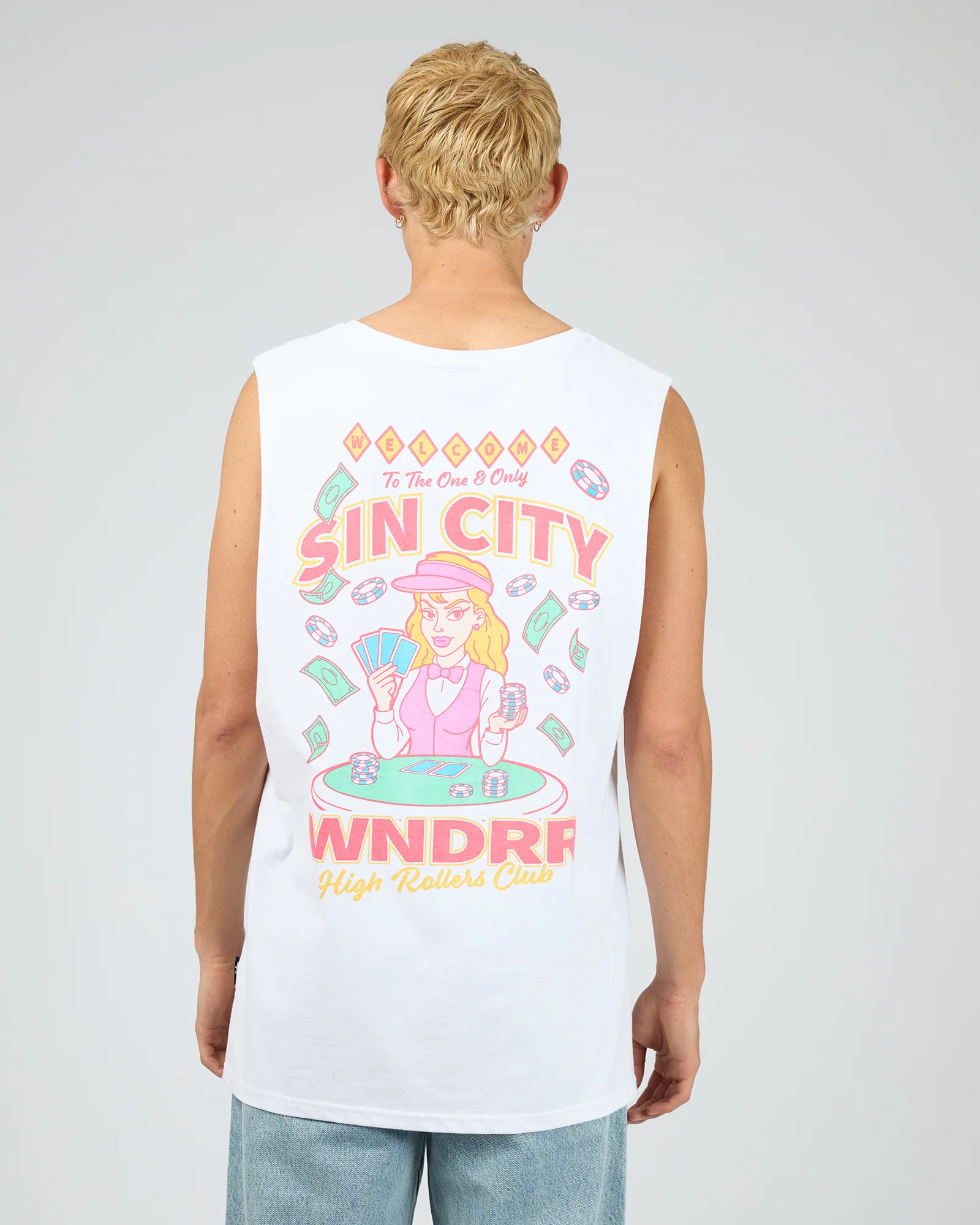 Sin City Muscle Top White - Image 3