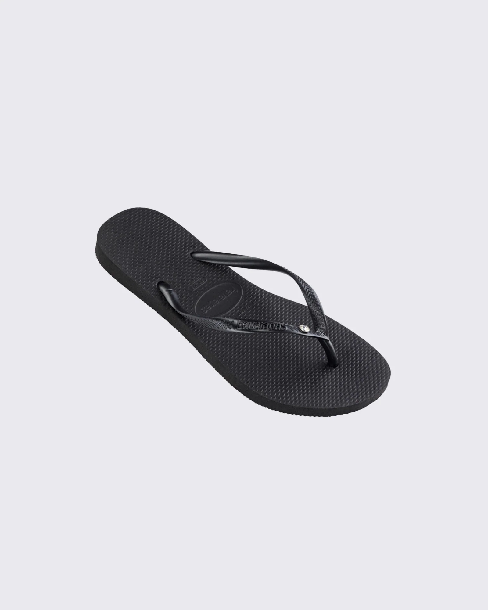 Slim Crystal Thongs Black - Image 3