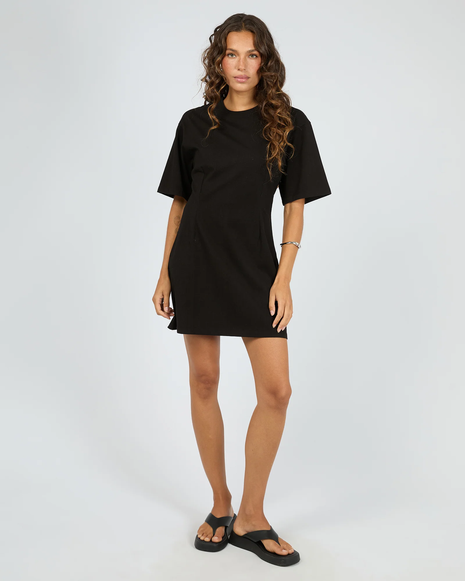 Soho Tee Mini Dress Black - Image 2