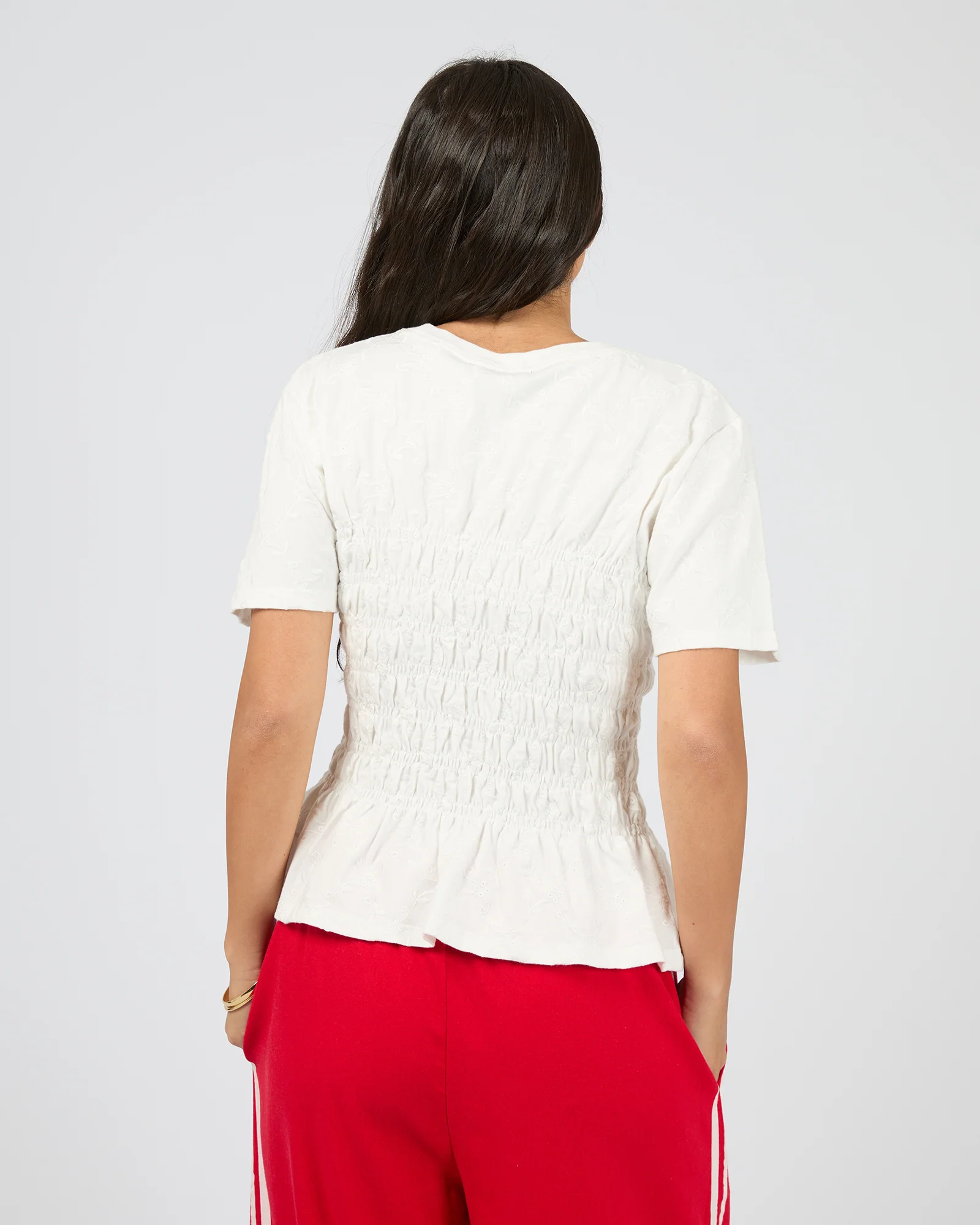 Soli Ruched Top White - Image 3