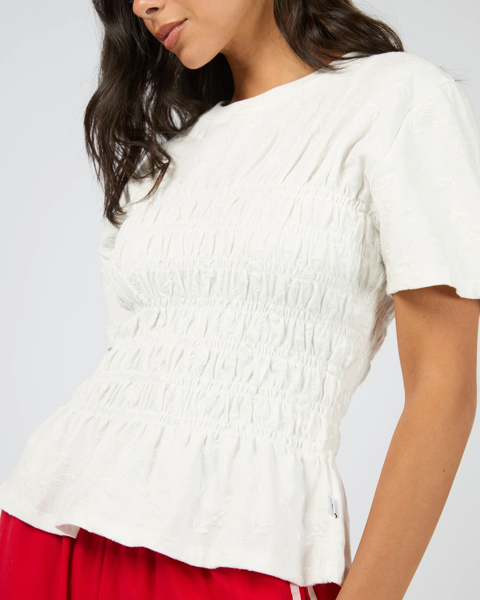 Soli Ruched Top White - Image 5