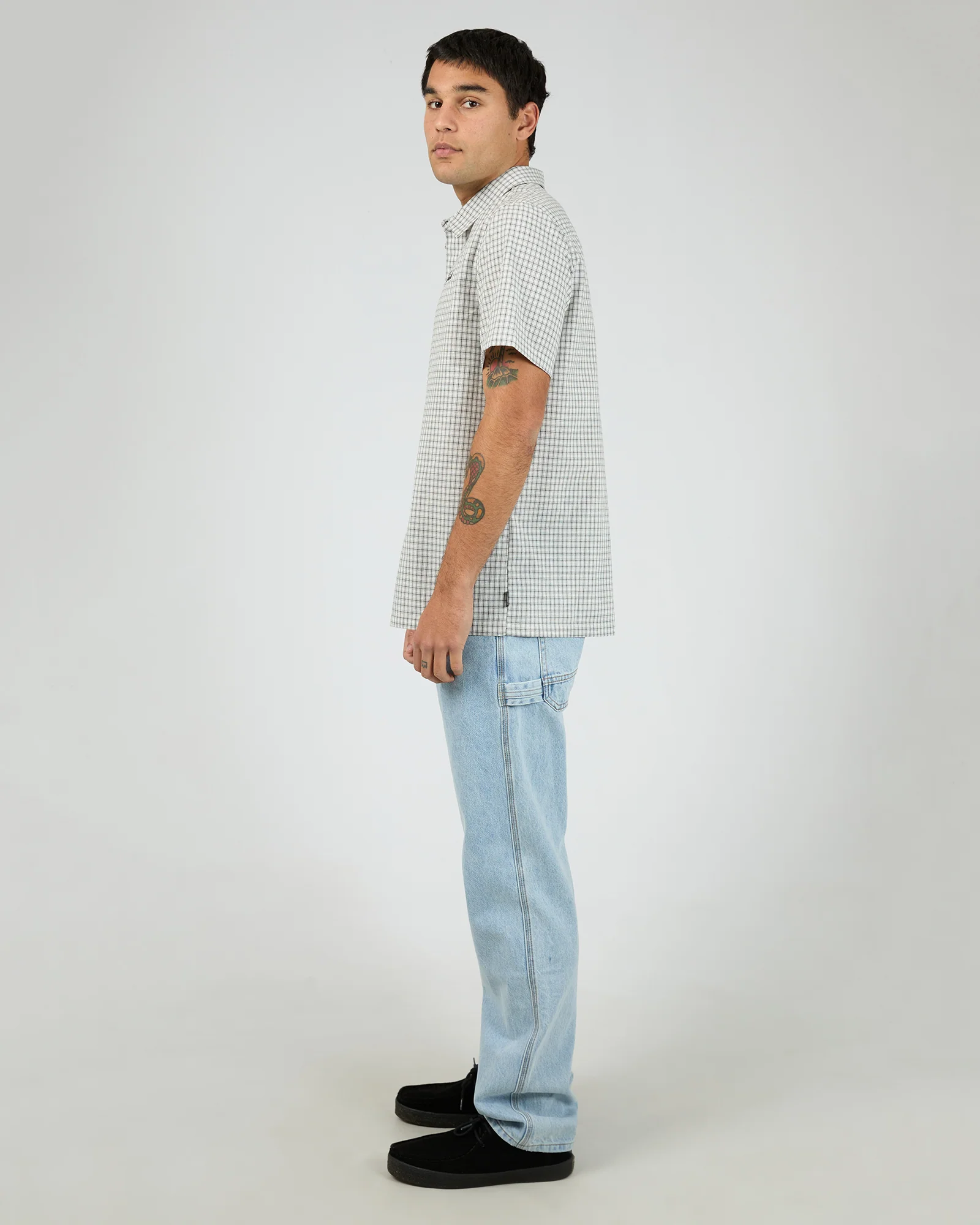 Steps Check Ss Shirt White - Image 6