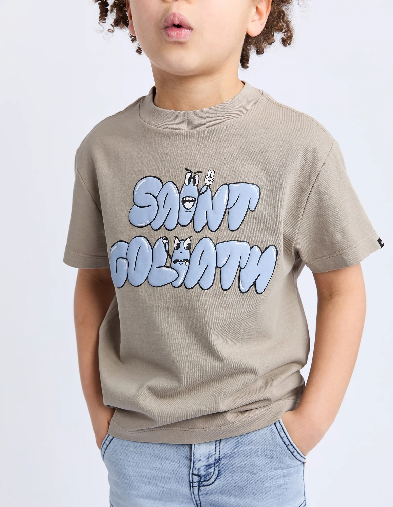 Kids Streets Tee Tan - Image 4