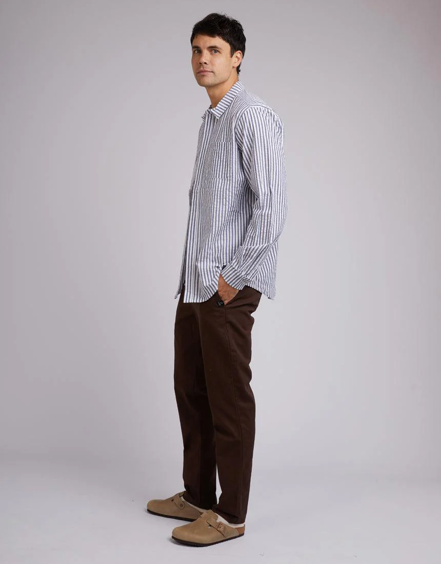 Long Sleeve Shirt White Stripe - Image 6