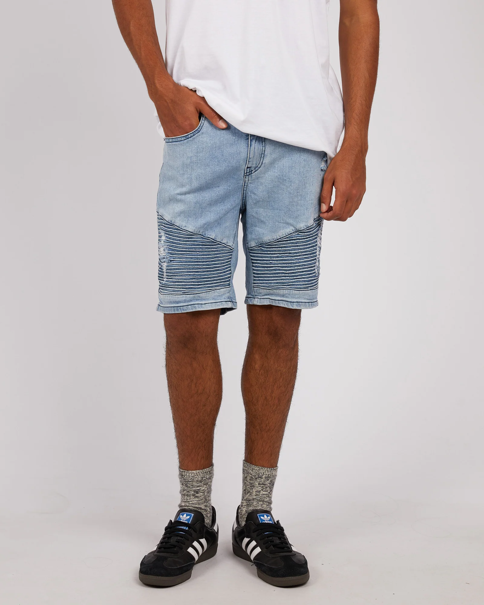Strung Out Moto Short Vintage Indigo