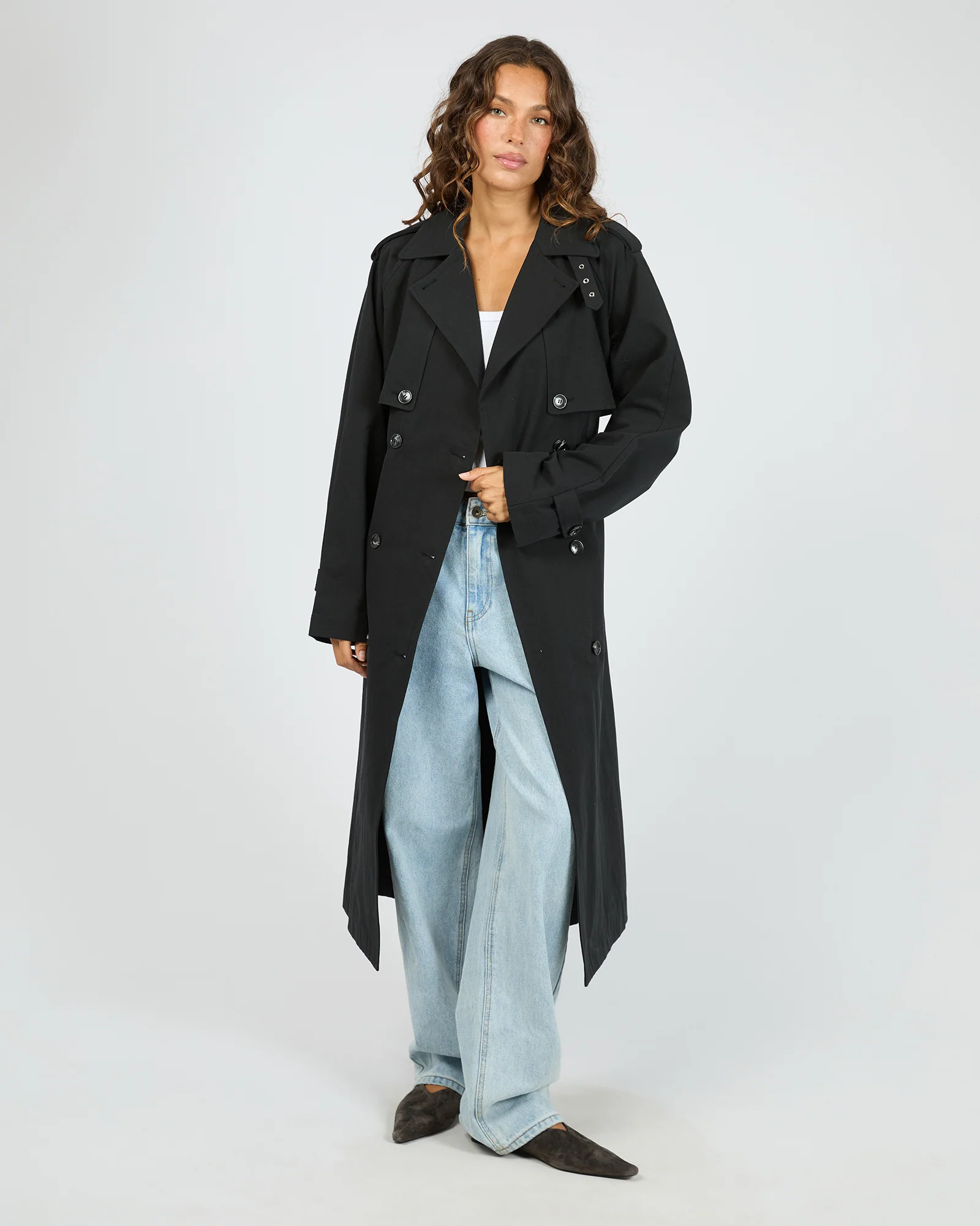 Sutton Trench Coat Black