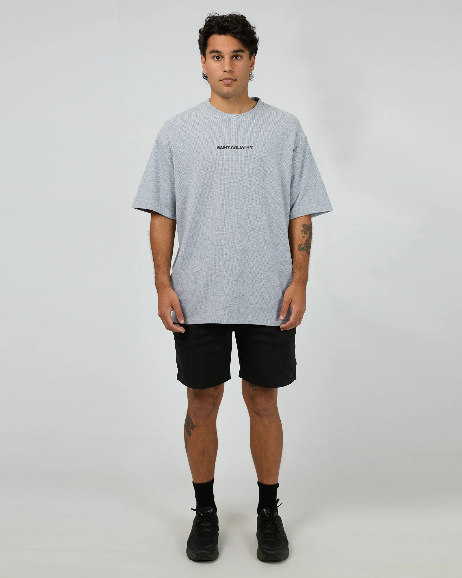 Textured Id Tee Navy - Image 3