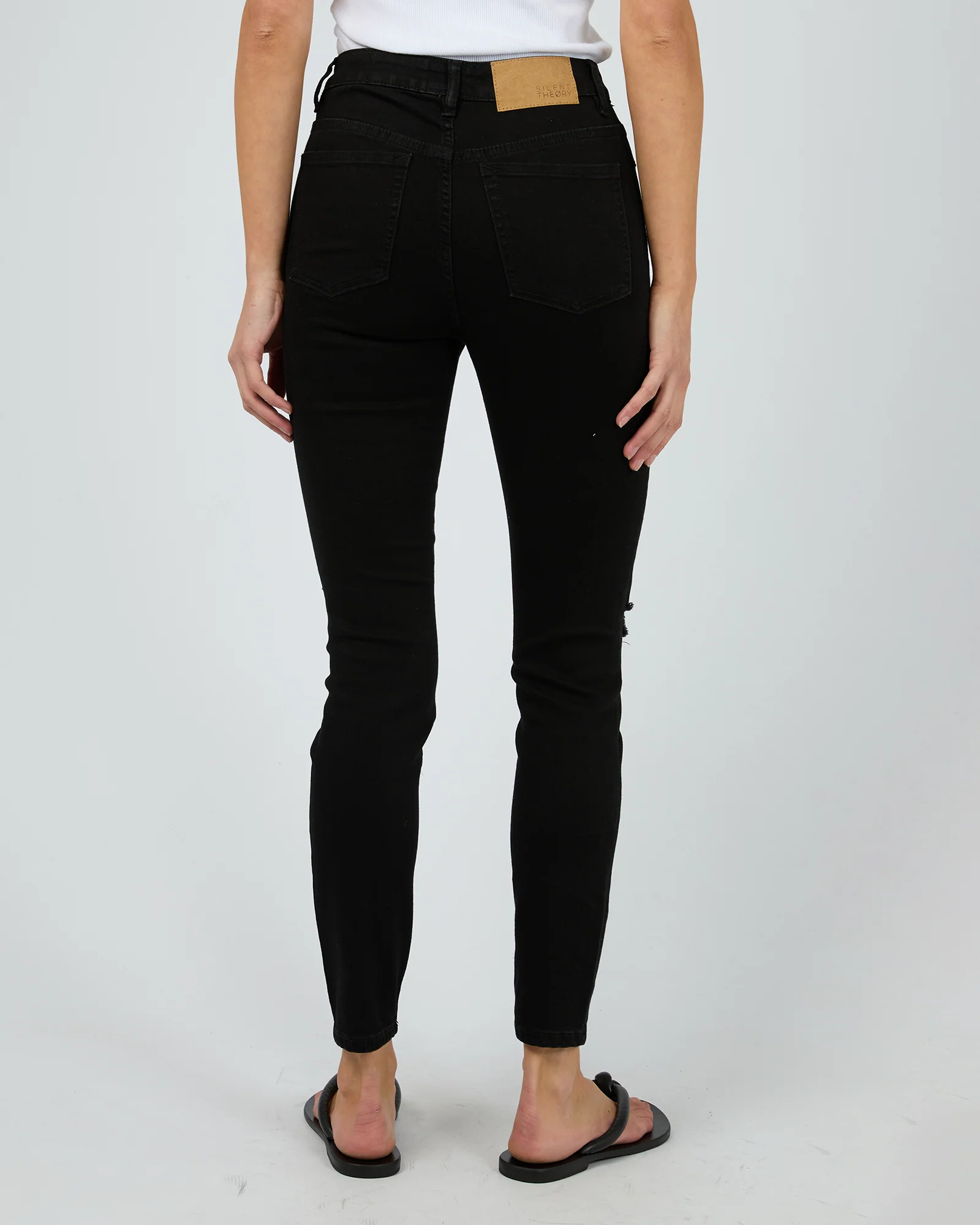 Vice High Skinny Jean Jet Black Trash - Image 3