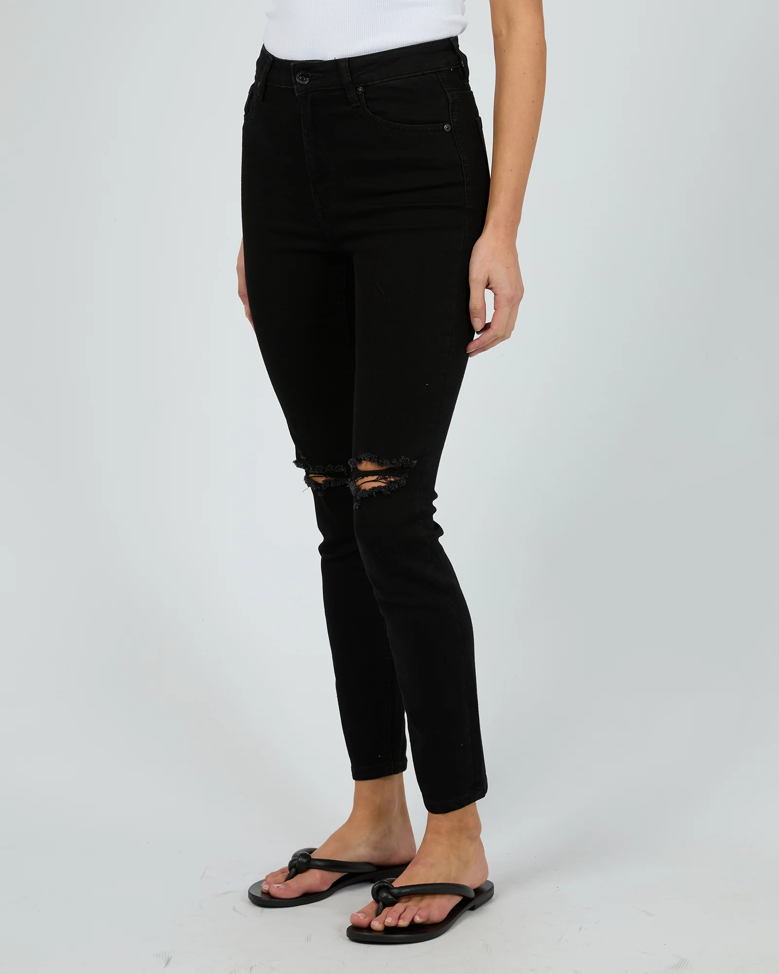 Vice High Skinny Jean Jet Black Trash - Image 4