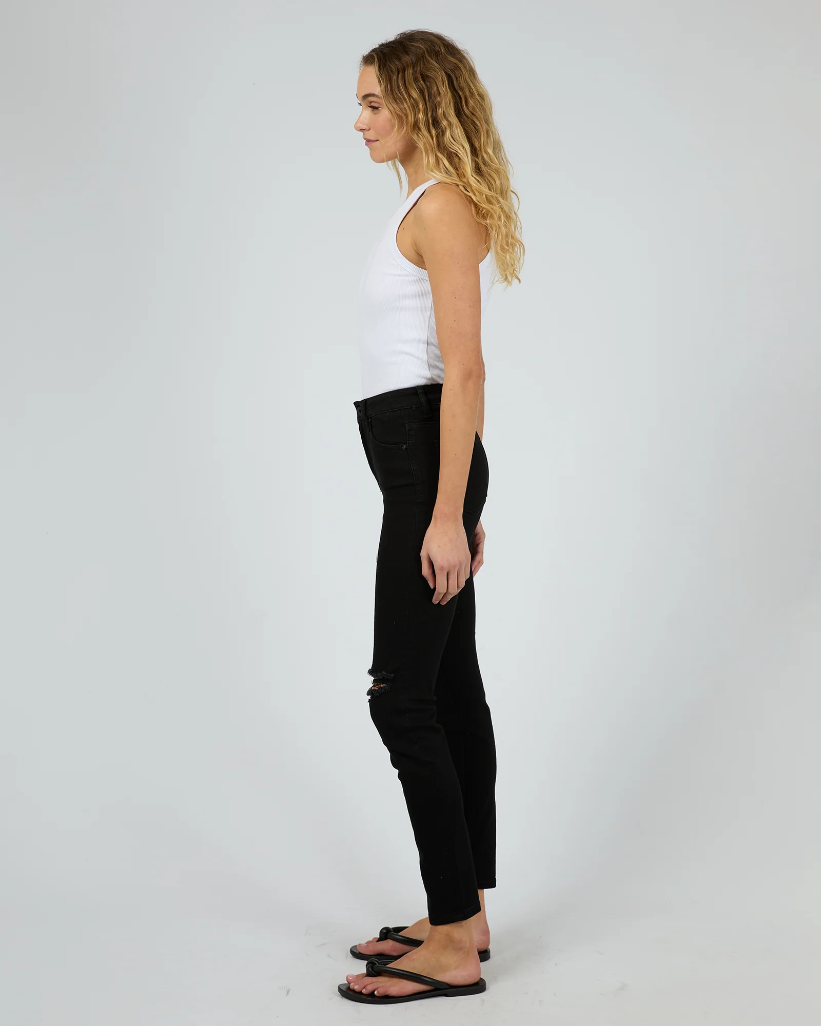 Vice High Skinny Jean Jet Black Trash - Image 6