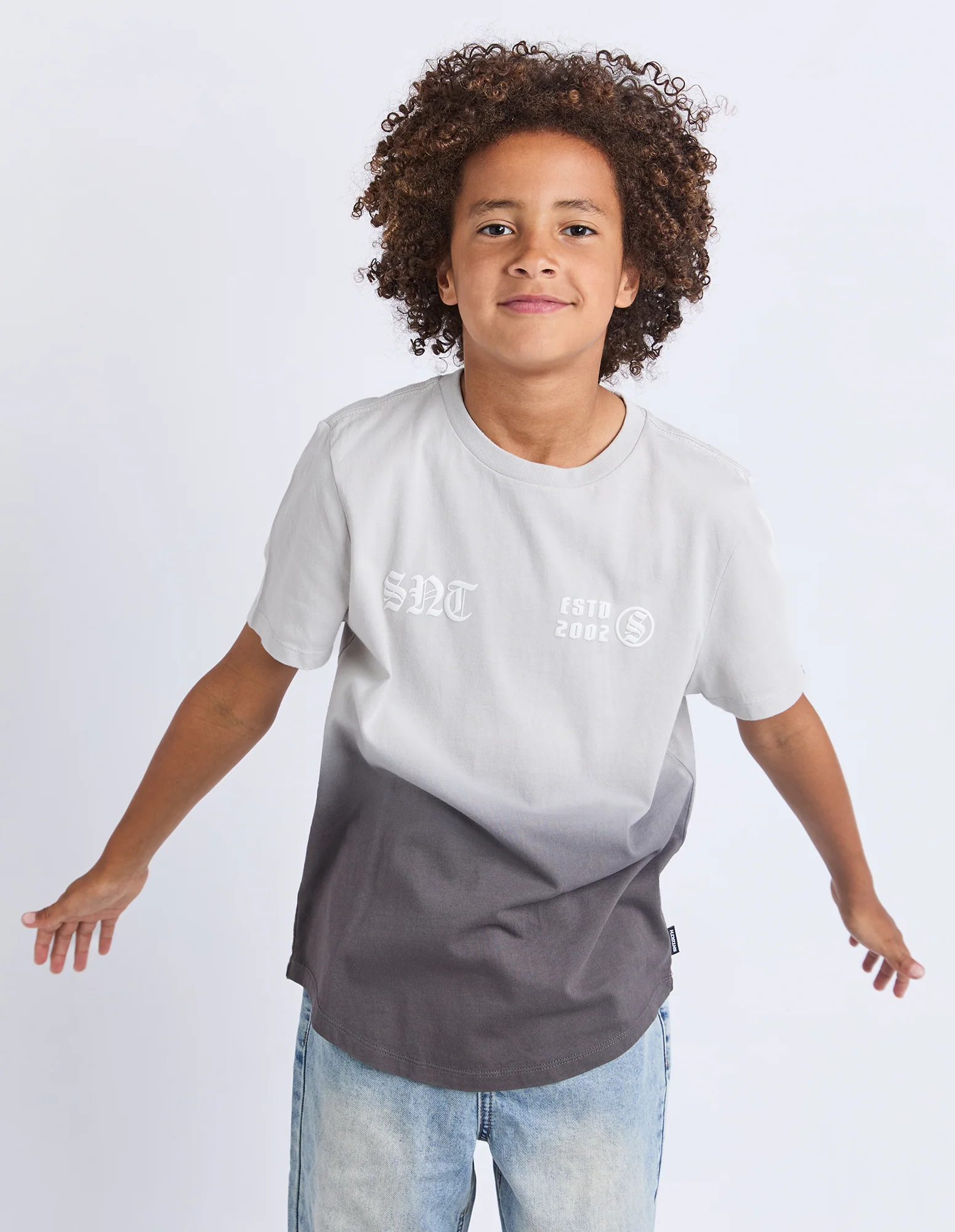 Teen Two Tone Tee Charcoal