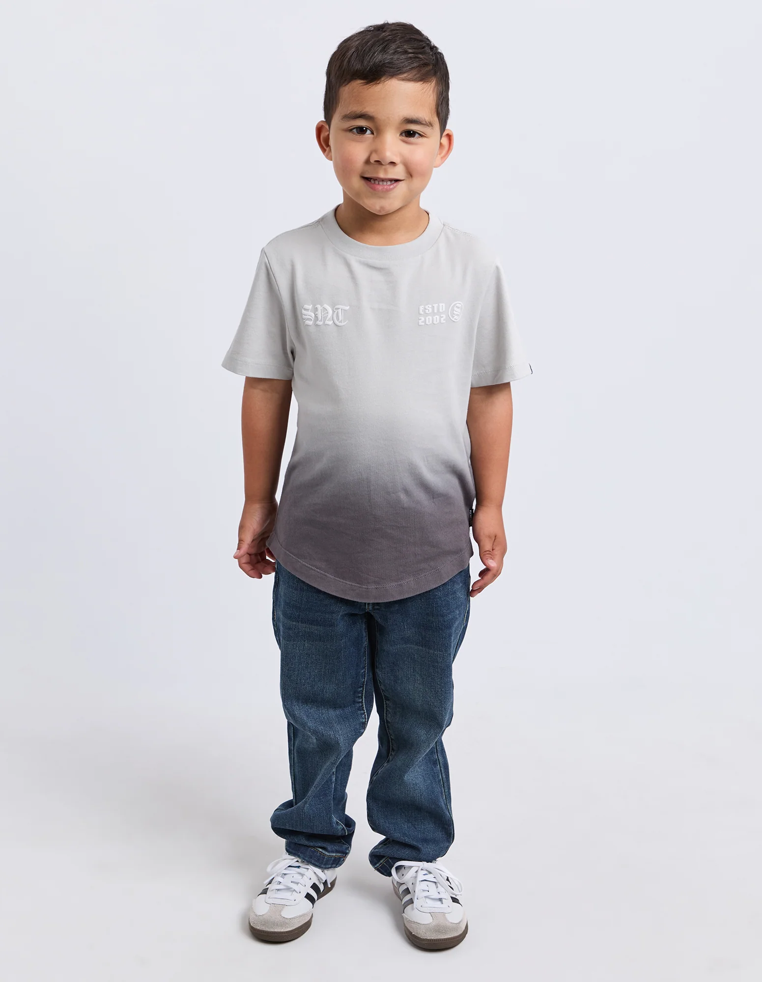 Kids Two Tone Tee Charcoal - Image 2