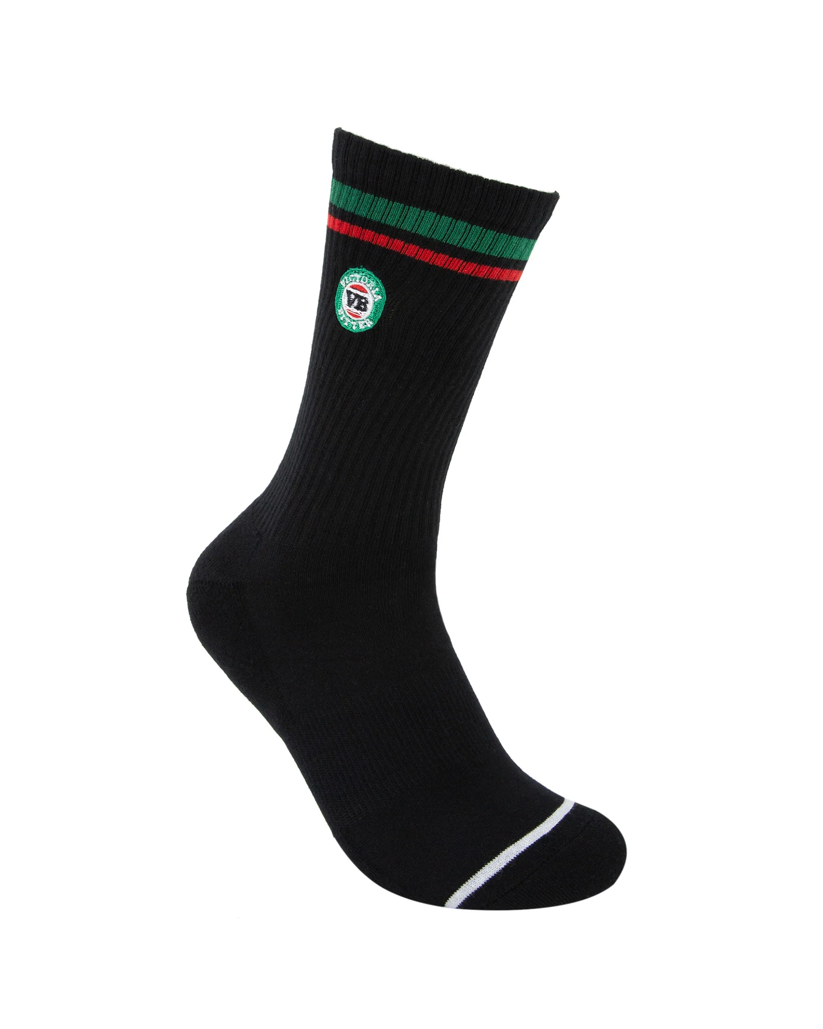 Vb Logo Sneaker Sock   2 Pack Black Cream - Image 6