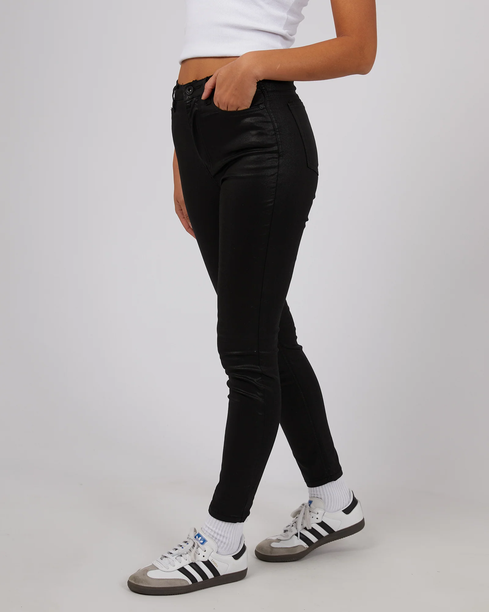 Vice High Skinny Jean Coated Black - Image 5