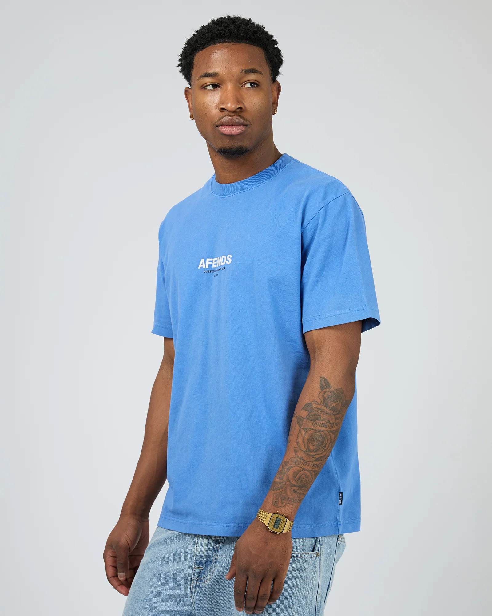 Vinyl Recycled Retro Fit Tee Washed Marina - Image 4