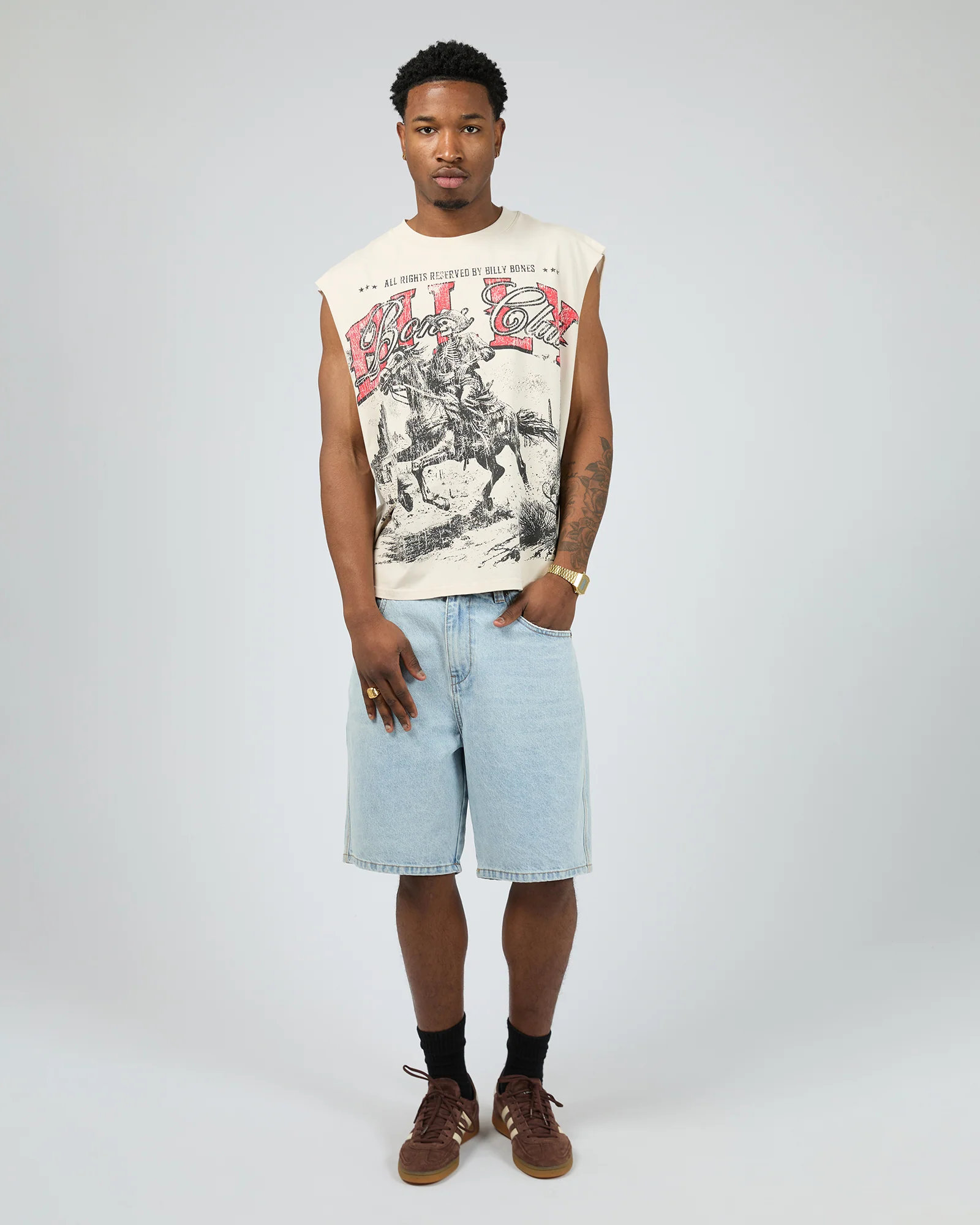 Wanted Dead Or Alive Muscle Tee Pepper - Image 2