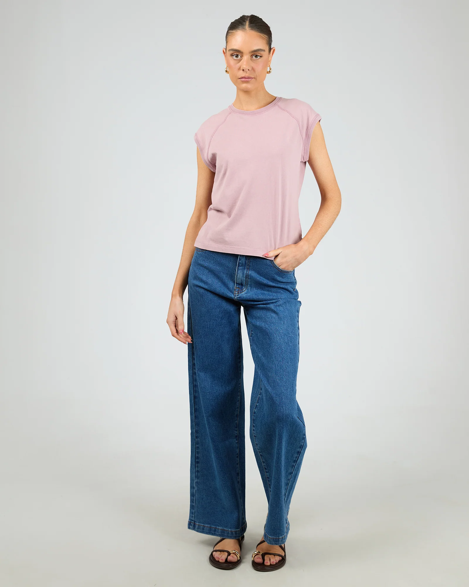 Washed Raglan Tee Quartz Pink - Image 2