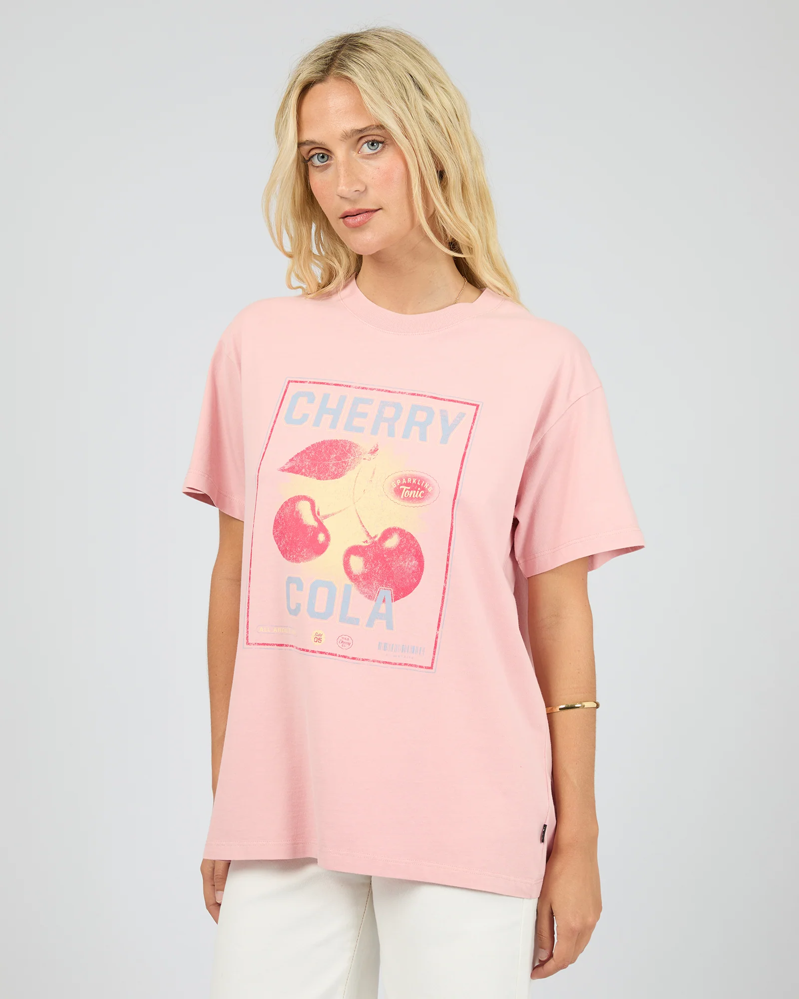 Wild Cherry Relaxed Tee Pale Pink - Image 5